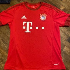 Adidas Medium M FC Bayern Munchen Red Football Jersey Climacool